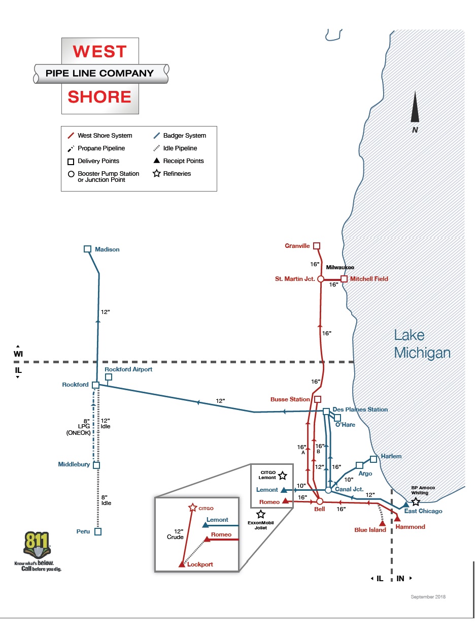 Pipeline Map West Shore Pipeline Company